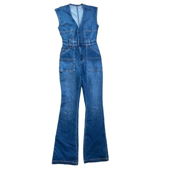Free People Pants - NWOT Free People CRVY Hyde Park Onesie Jumpsuit Size 2